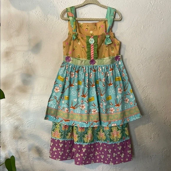 Matilda Jane Colorful Floral Layered Dress - Picture 1 of 9